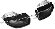 Car Exhaust Tip Square Exhaust Compatible For BMW 3 Series G20 G21 320i 330i 330e Upgrade M340i Look 2019 2020 Muffler TailTip Nozzle(Black)