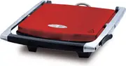 2100W Sandwich Press with Non-Stick Plates and Floating Hinge - Red