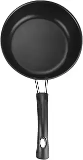 Non Stick Omelette Mini Frying Pan Easy Clean Fish Round with Handle Stainless Steel Ergonomic