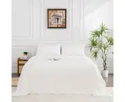 Linenova 100% Bamboo Quilt Cover Set White