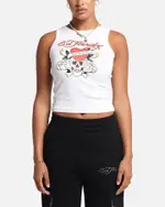 [ED HARDY] Ed Hardy Women's Love Kills Tank White - Size 2XL 2XL White