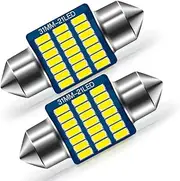 Ruiandsion 31MM Glove Box LED Bulb 6000K White 12V Non-Polarity 630Lm 3014 21SMD Chip for Car Interior Map Light Pack of 2