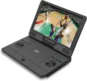 11.4-Inch 720P Portable Blu-Ray, DVD, CD, USB, SD Multi Media Player High Resolu
