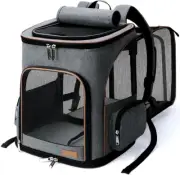 XXL Dog Backpack - Expandable Backpack Carrier for Dog 20-25lb (GRAY)