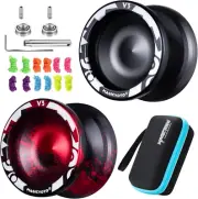V3 Responsive Yoyo Pack of 2, Professional Metal Yoyo for Beginner Alloy Yoyo wi