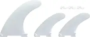 3 White Detachable Replacement Paddleboard Fins Inflatable SUP Stand Up Paddle Board Accessory Quick-Lock fins Center Fin Side Fins