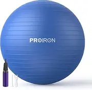 PROIRON Exercise Ball Anti-Burst Yoga Ball Chair with Quick Pump Slip Resistant Gym Ball Supports 500KG Balance Ball for Pilates Yoga Birthing Pregnancy Stability Gym Workout Training and Physical Therapy(55-75cm)