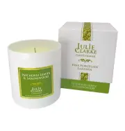 Julie Clarke Candles: Fine Porcelain Storage Jar Patchouli Leaves and Sandalwood