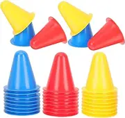 WESIEVYA 1 Set Mini Traffic Cones Training Markers for Soccer Roller Skating and Sports Drills Durable Agility Practice Cones with Mesh Storage Bag