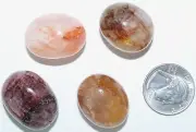 Tumbled Brazilian Angel Phantom Quartz (Amphibole Qtz) / 4 Pieces / 66 gr / 3089