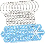 ERINGOGO Christmas Keychains Snowflake Keychain Decor 10pcs Keychain Pendants for Christmas