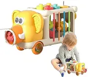 Pull Along Car Toy - Colorful Developmental Toy | Funny Preschool Educational Activity, Child Travel Games for Boys, Girls