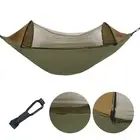Camping Hammock With Mosquito Net Tree Straps Portable Single Double GR
