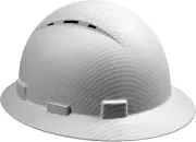 Durable Full Brim Carbon Fiber Hard Hat with 6-Point Ratchet Suspension