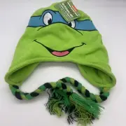Nickelodeon Ninja Turtles Leonardo & Michelangelo Reversible Beanie Winter Hat
