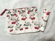 Cath Kidston Cherry Sprig Set Cosmetic Pouch-and Hand Cream 2.54 Oz