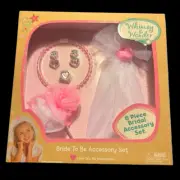 Whimsy & Wonder 6 Piece Bride Accessory Set, Veil, Bouquet, 3 Piece Jewelry NEW