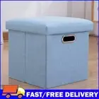 Folding Storage Ottoman Storage Footrest 11.81x11.81x11.81inch Square Footstool
