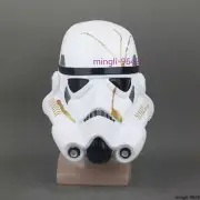 White Soldier Helmet Mask Halloween Ball Performance Cos Headgear Props White