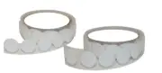 7/8-inch White Adhesive Coin Dots (Hook and Loop Set) Fasteners Tape Stick Dots