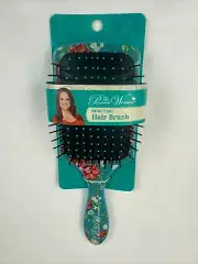 Pioneer Woman VINTAGE FLORAL Blue Paddle Hair Brush NEW