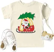 [CAZYCHILD] ChristmasToddler Boys Girls Shirts Kids Xmas Tree Funny Christmas Sleight-Shirt Fall Holiday Tops
