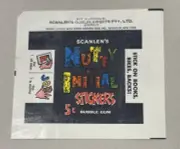 1969 Scanlen’s Nutty Initial Stickers Wax Wrapper original