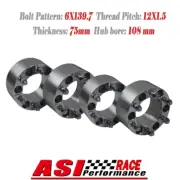 4PCS Wheel Spacers 6studs For 4WD TOYOTA 6x139.7 M12x1.5 75mm Thick 108mm MS01 (for: Toyota)