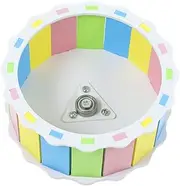 PERSELOSO Hamster Wooden Running Wheel Colorful Silent Pet Exercise Wheel Durable and Safe for Furry Animals Playground for Hamsters and Mice Easy to Clean
