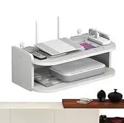 WiFi Router Shelf | Wall Mounted TV Set-Top Box Holder | No Drill Wireless Router Heat Dissipation Rack, Multifunctional Storage Rack for Set-top Boxes, Routers, Game Consoles