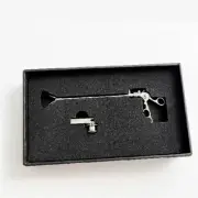 Surgical Instrument Miniature Tool Pin Badge Atraumatic Grasping Forceps Metal