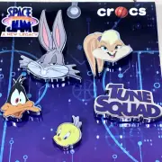 Crocs Space Jam Jibbitz Shoe Charms Clogs 5 Pack Bugs Lola Bunny Tune Squad
