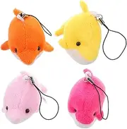 BESPORTBLE 4pcs Cute Dolphin Plush Charm Pendant Adorable Mini Stuffed Dolphins for Party Decorations Bag Hanging Decor and Backpack Accessories