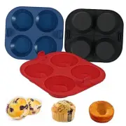 3PCS Silicone Air Fryer Pan for Baking 4 Cavity Air Fryer Cupcake Pans Muffin
