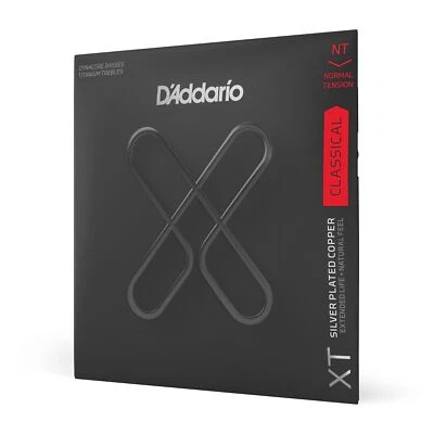 D'Addario XTC45TT XT Titanium, Dynacore Basses Coated, Classical Guitar Strin...