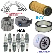 Tune Up Kit Air Oil Fuel Filters Cap Wire Spark Plugs For GMC V3500 L6 4.8L 1987