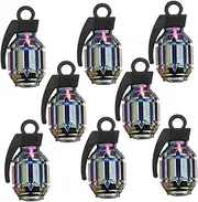 Anneome 8pcs Motorcycle Tire Valve Stem Caps Durable Metal Tire Caps for Cars and Bikes Easy Installation Stylish Accessory