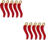 [TEHAUX] Little Pepper Pendant Chili Charms Chili Pendant Decor Jewelry Charms Chili Pepper Hanging Decorations Connectors Charm Keychain Chili Charm Pepper Charms Stainless Steel