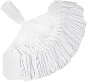 Fahgaer White Price Tags with String - 1000PCS Pre-Strung String Tags for Pricing, Paper Hang Tags Merchandise Tags
