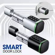 Door Smart Cylinder Lock Bluetooth APP Digital Password Card Mechanicak Key TOP