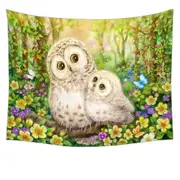 Cute Wildlife Animal Art Adorable Owls Tapestry