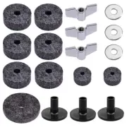 18Pcs Cymbal Sleeve Base Felt Pad Set Washers Wing Nuts Kit For Drum Accessories