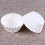 100pcs white cupcake paper cases cupcake paper cups for bakeware cake to H&UU