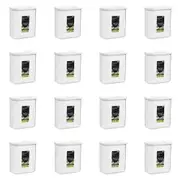 16x Lemon & Lime 1.5L/17cm Fresh Seal Canister Food/Snack Storage White