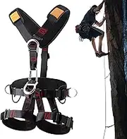 Safety Harness Fall Protection Kit - With Adjustable Buckles Rock Climbing Harness - Detachable Tree Climbing Gear, Fall Harness For Men, Hunting Harness