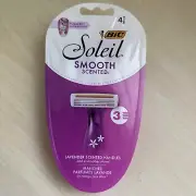 Bic Soleil Twilight Triple Blade Disposable Shavers 4 Razors Lavender Scent