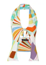 Siedres Dylan Printed Stretch-jersey top - Multicoloured - XS XS