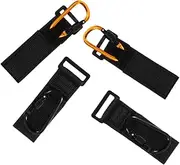 Totority 4Pcs Stroller Hooks for Hanging Diaper Bags Non Slip Stroller Accessories Carabiner Clips for Shopping Bags Secure Grip for All Stroller Types