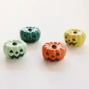 Arita Ware Chopstick Rest Halloween Pumpkin Light Green Orange Yellow Japan New