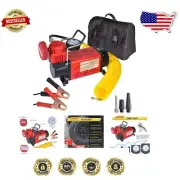 Compact 12V Heavy Duty Air Compressor - Quick Tire Inflator for All Vehicles